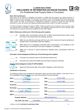Radon Disclosure Illinois - Fill Online, Printable, Fillable ...