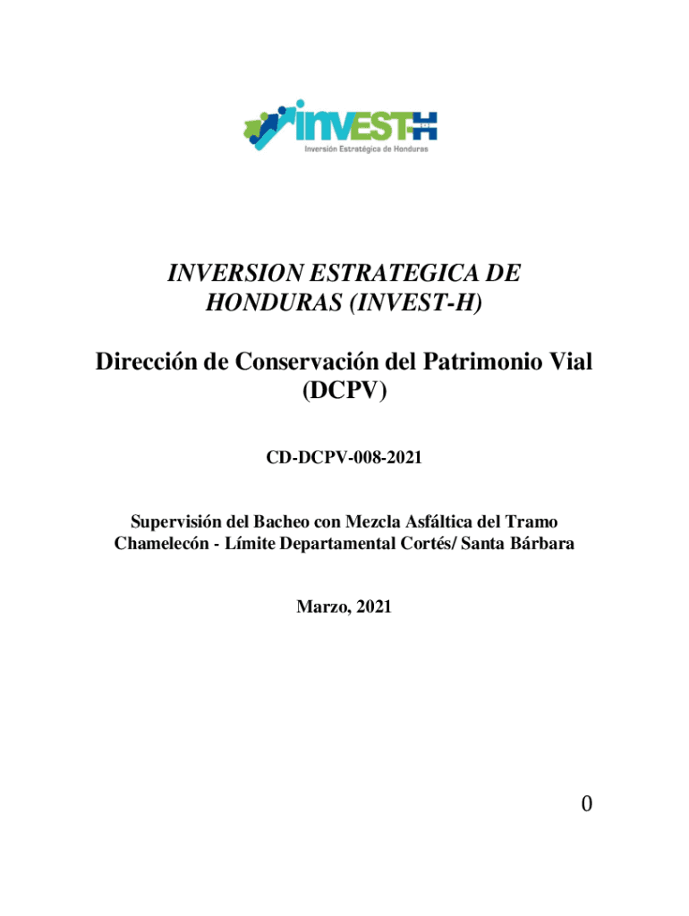 Completable En línea INVERSION ESTRATEGICA DE HONDURAS (INVEST-H ...