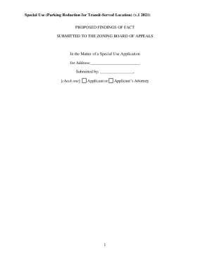 Special Use (Parking Reduction for Transit-Served Location) (v