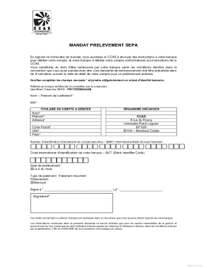 mandat de prelevement sepa