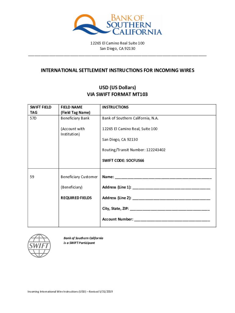 Fillable Online SWIFT Wire Transfers: What Compliance Teams Need to ...