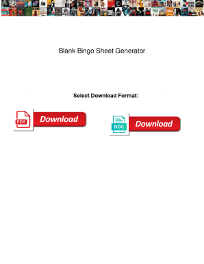Blank Bingo Sheet Generator. Blank Bingo Sheet Generator register