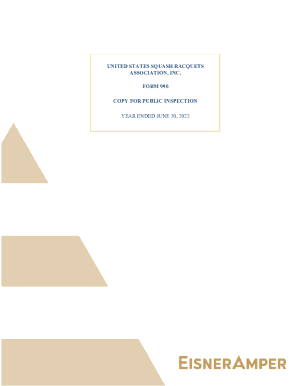 UNITED STATES SQUASH RACQUETS ASSOCIATION, INC. FORM ...