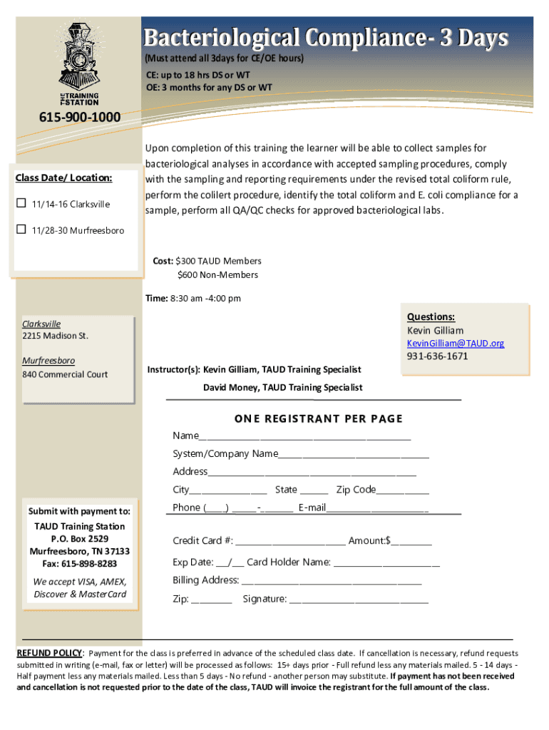 Fillable Online Bacteriological Water Sample Collection Requirements ...