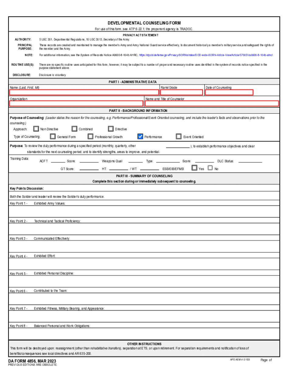 Add Pages To Form DA-4856