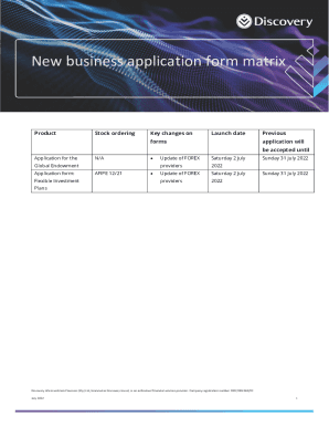 Fillable Online New business application form matrix Fax Email Print ...