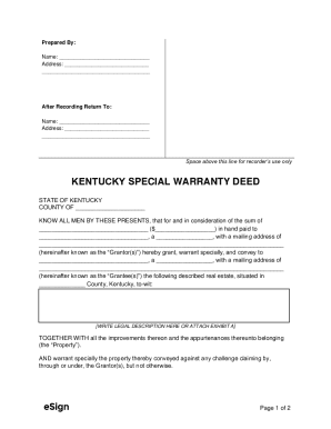 Texas Special Warranty Deed Form - eForms