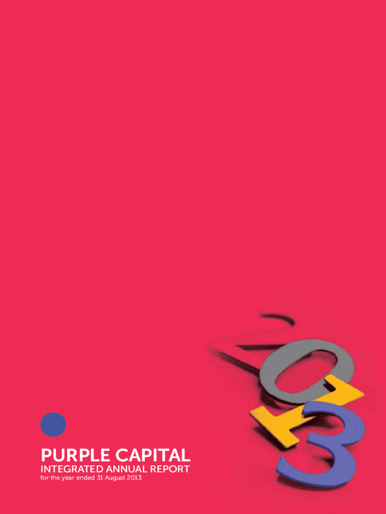 Fillable Online purple capital integrated annual report JSE Client