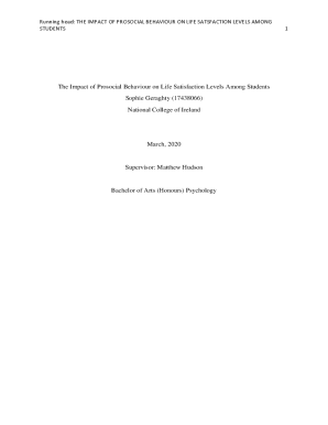 Fillable Online The Impact of Prosocial Behaviour on Life Satisfaction ...
