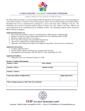 Illinois Masonic Children's Assistance Program Section 1