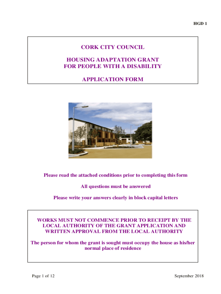 Fillable Online applicationformhousingadaptationgrantsforolder