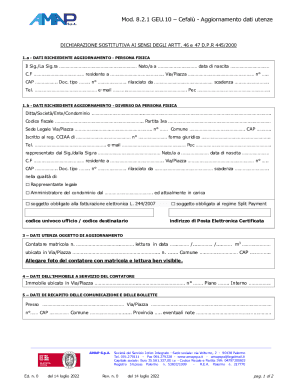 Amap S.p.a. - Mod.8.2.1 GEU. a.c. Richiesta di voltura