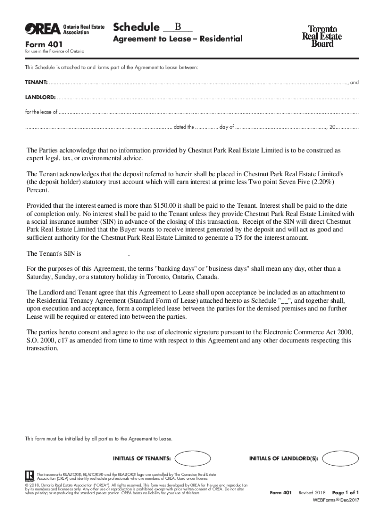 Fillable Online Commercial Lease Agreement Ontario - Fill Online ...