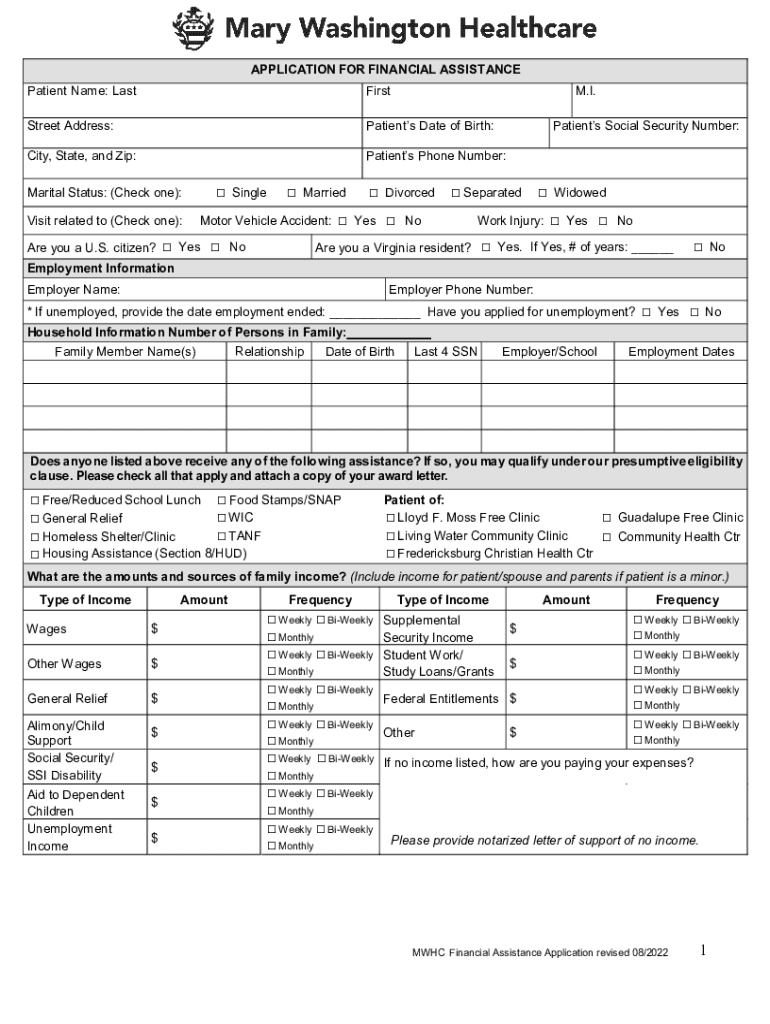 mary washington hospital financial assistance Preview on Page 1