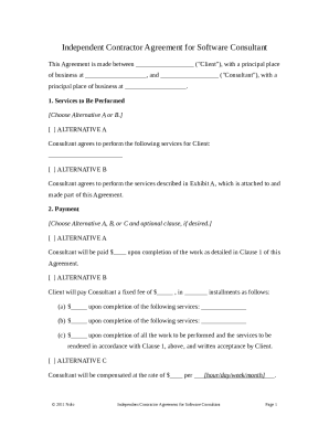 Sample of consulting contract agreement