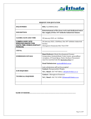 Request for Quotation (RFQ) 23-01 Fire hose, nozzles and ...