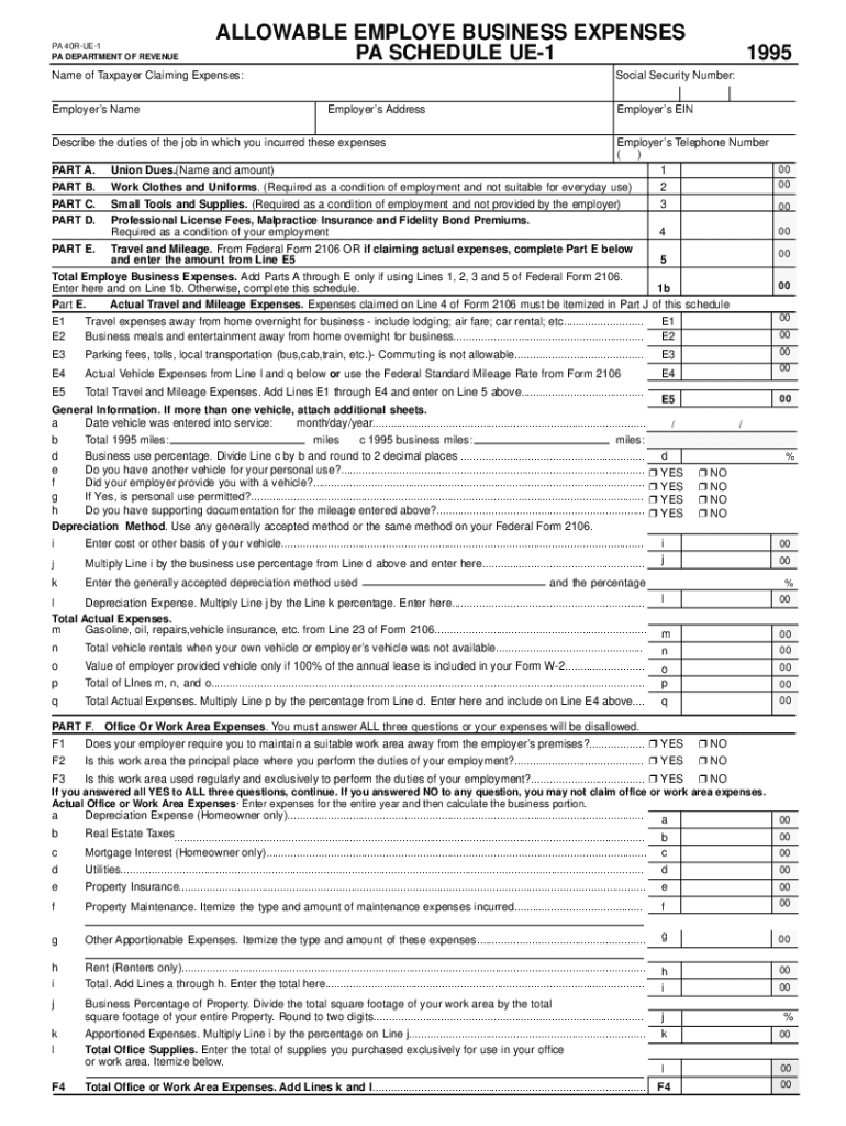 Fillable Online 2021 PA Schedule UE Pennsylvania Department of