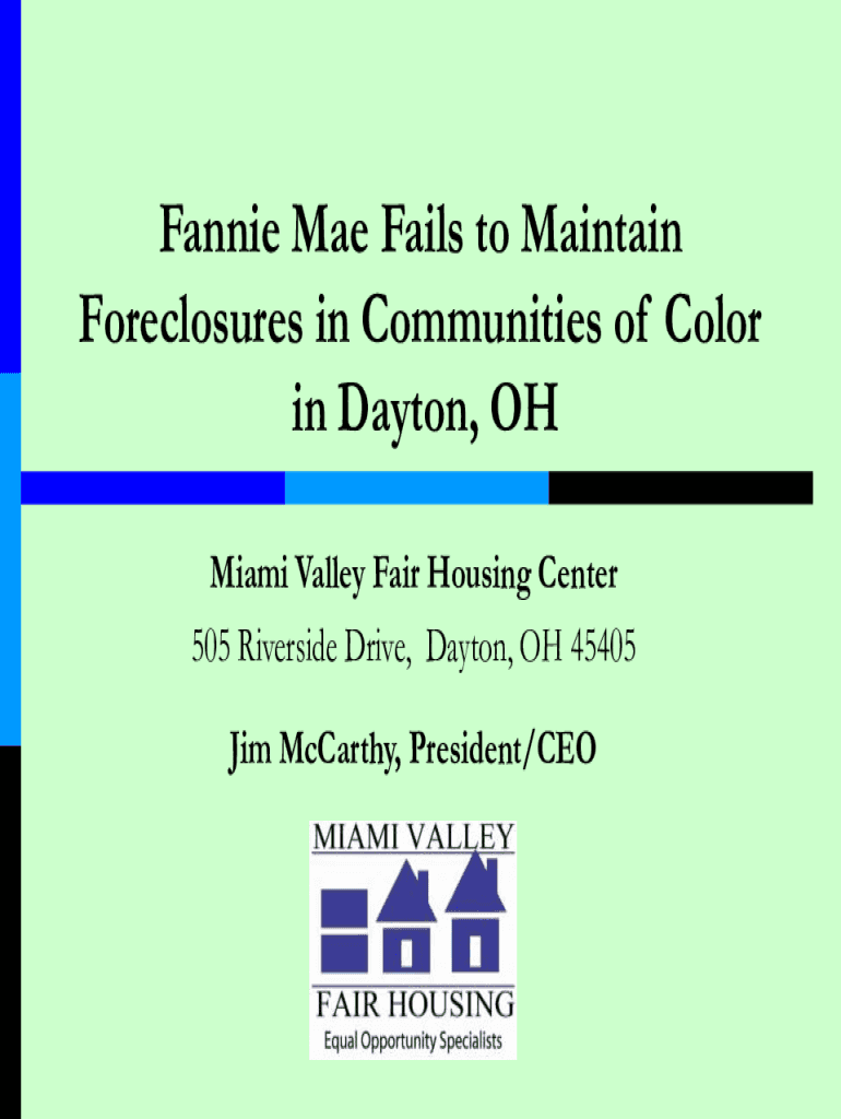 Fillable Online Miami Valley Fair Housing Center part of 53 million