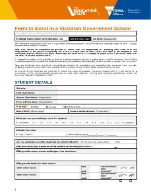 Student Enrolment Form 2024