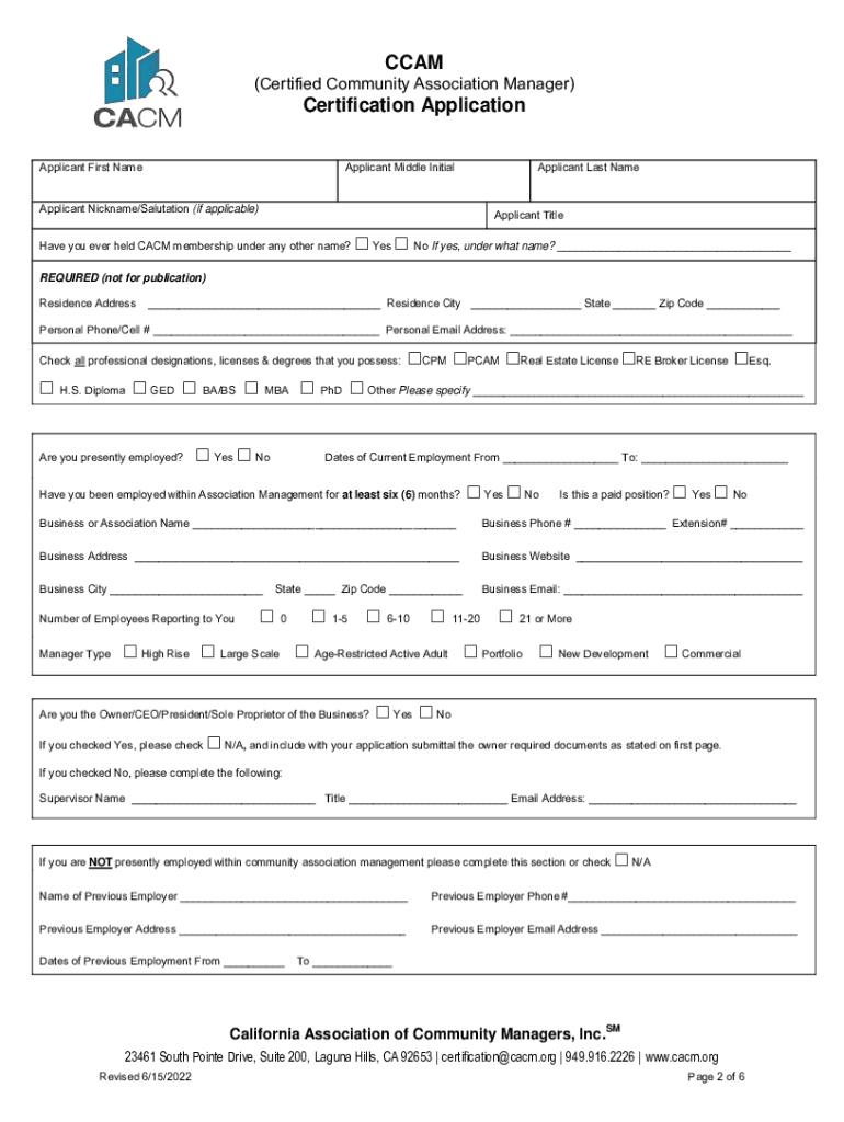 Fillable Online Is CAM Licensing Needed in Your State? Why HOA Boards