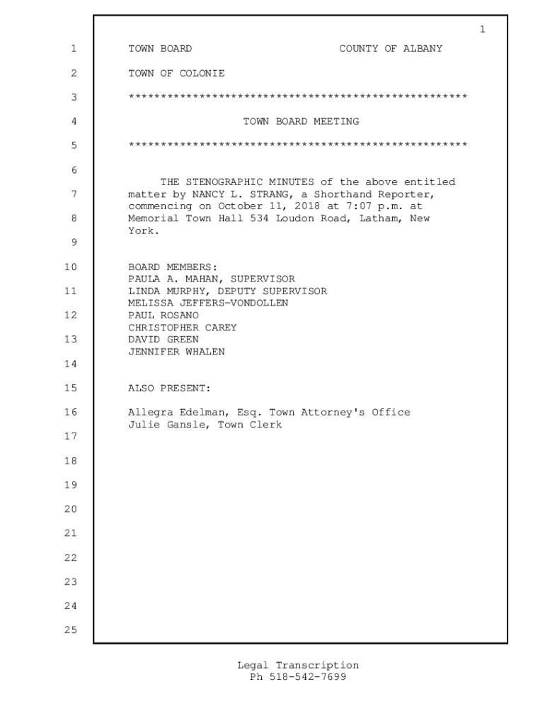 Fillable Online Memorial Town Hall 534 Loudon Road, Latham, New Fax