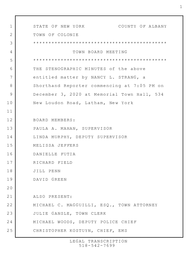 Fillable Online Shorthand Reporter commencing at 705 PM on Fax Email