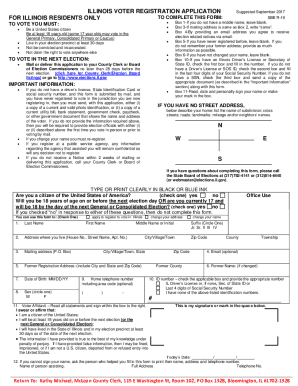 ILLINOIS VOTER REGISTRATION APPLICATION