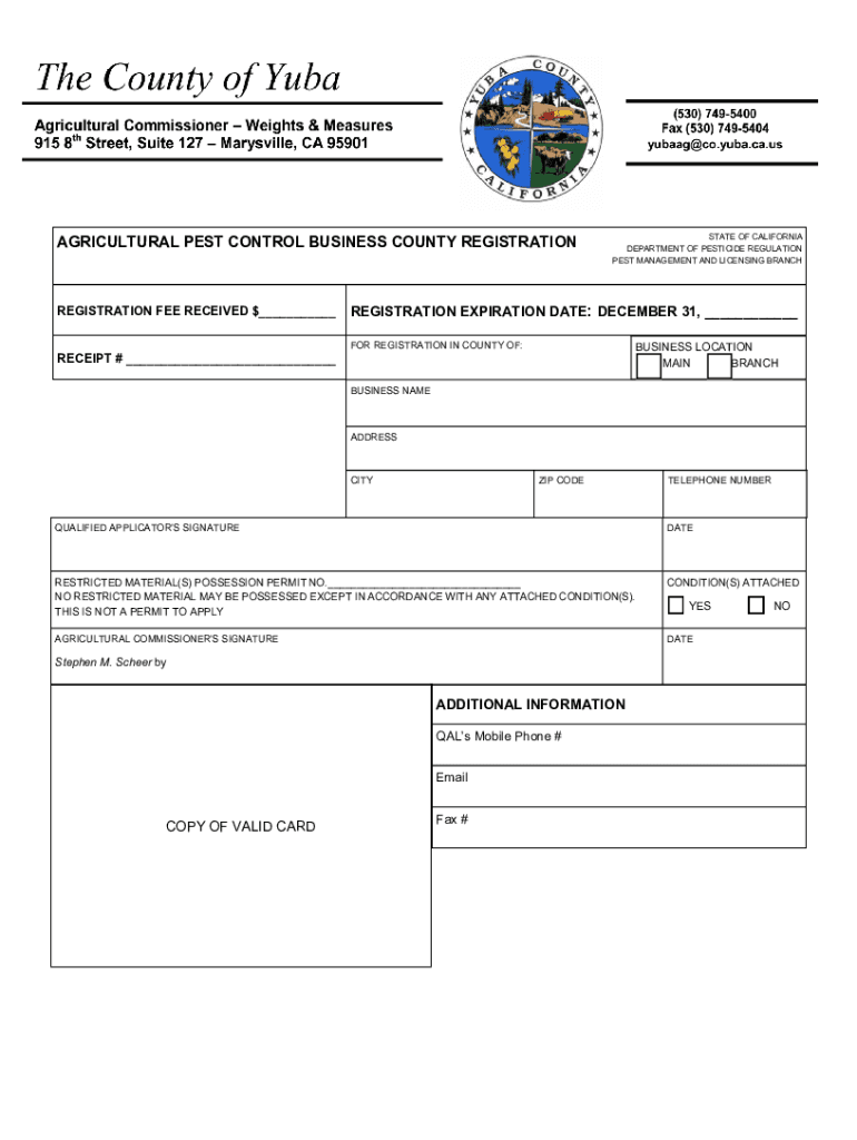 Fillable Online Completed County Registration Form Fax Email Print