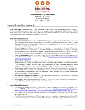 The Katherine Gray Apartments Tenant Selection Plan Section 8