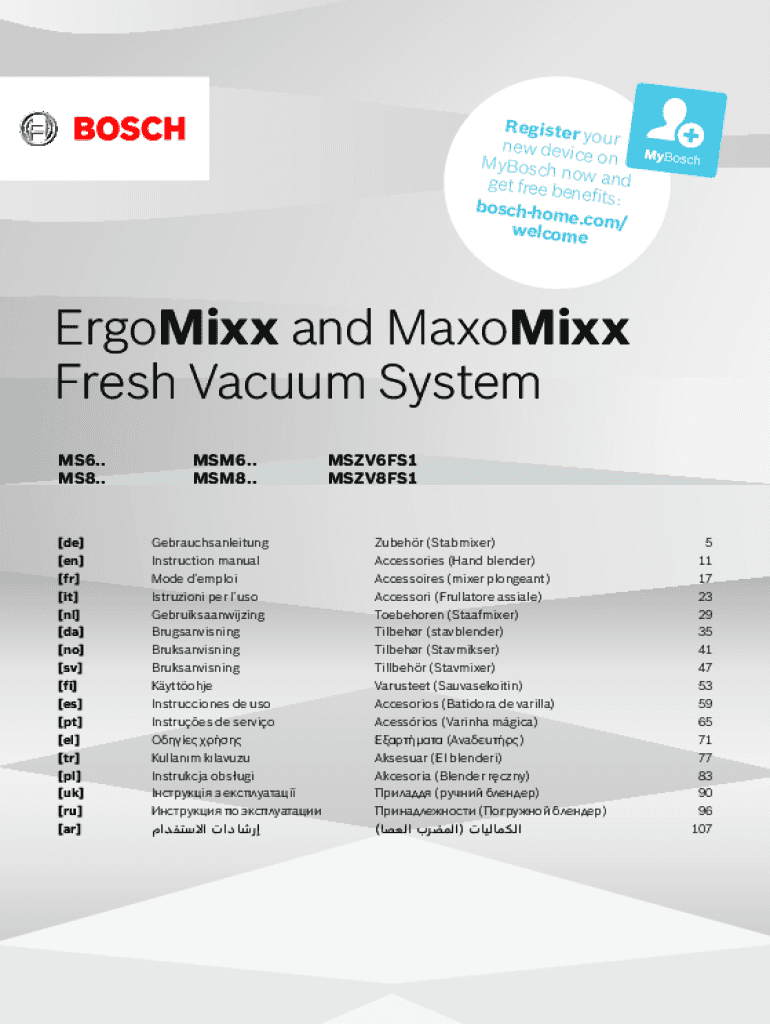 Completable En línea The Bosch ErgoMixx Fresh vacuum system now makes