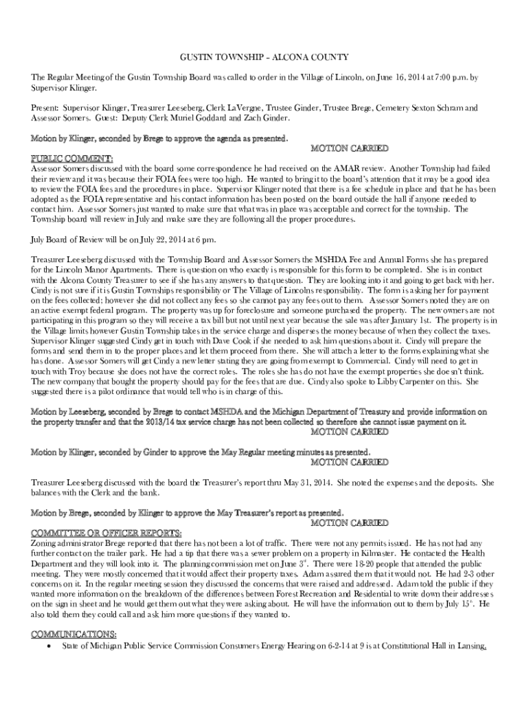 Fillable Online Mikado Township Master Plan Fax Email Print pdfFiller