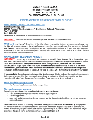 Michael P. Krumholz, M.D. 111 East 80th Street Suite 1C New ...