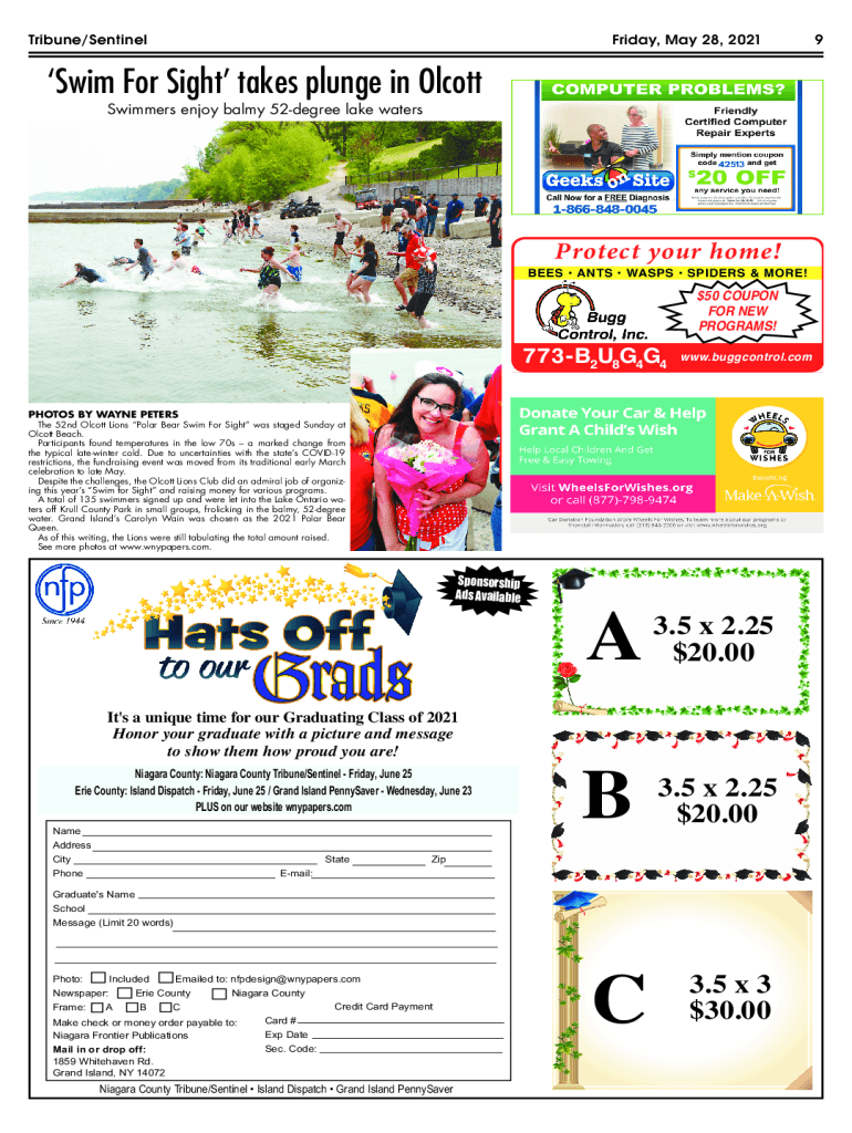 Fillable Online TribuneSentinel CLASSIFIEDS 52821.indd Fax Email