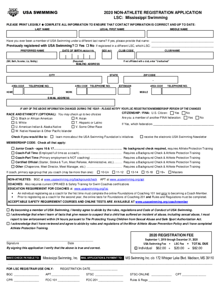 Fillable Online Athlete Registration Middle Atlantic Swimming GoMotion Fax Email Print