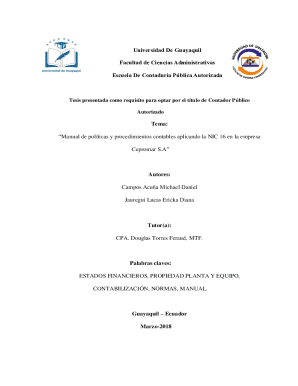 Diseno DE UN Manual DE Procesos Contables PARA LA ...