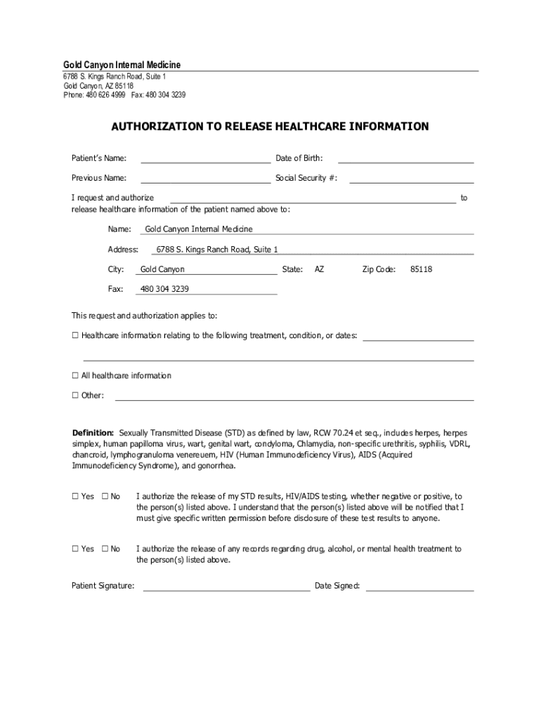 Fillable Online Dr. Jerrelle M Copeland Internal Medicine, Gold Canyon AZ Fax Email Print