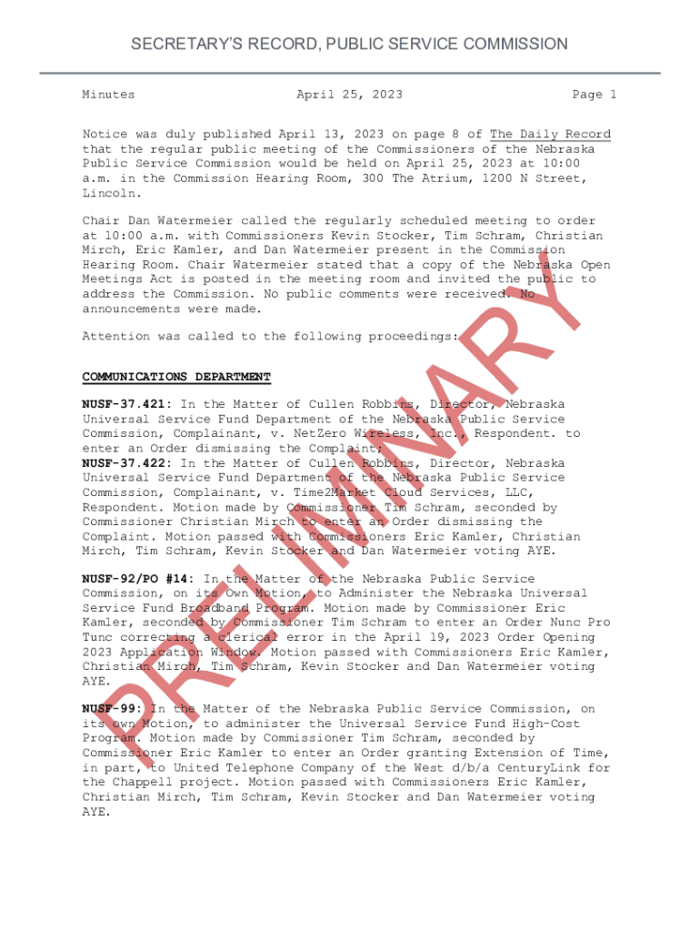 Fillable Online psc nebraska RECORD BOOK Fax Email Print pdfFiller