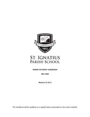 The handbook will be updated on a regular basis and posted on the school website