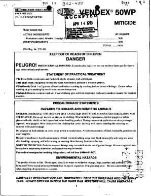 Fillable Online U.S. EPA, Pesticide Product Label, , 04/14/1993 ...