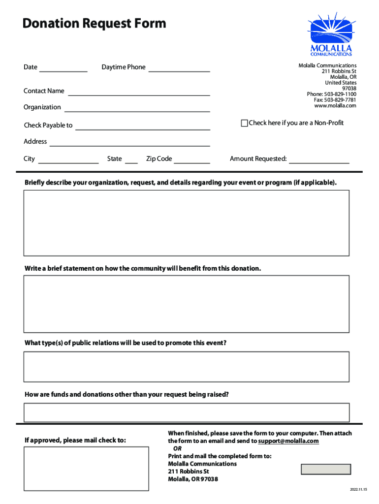 Fillable Online Molalla Communications Company Fax Email Print pdfFiller