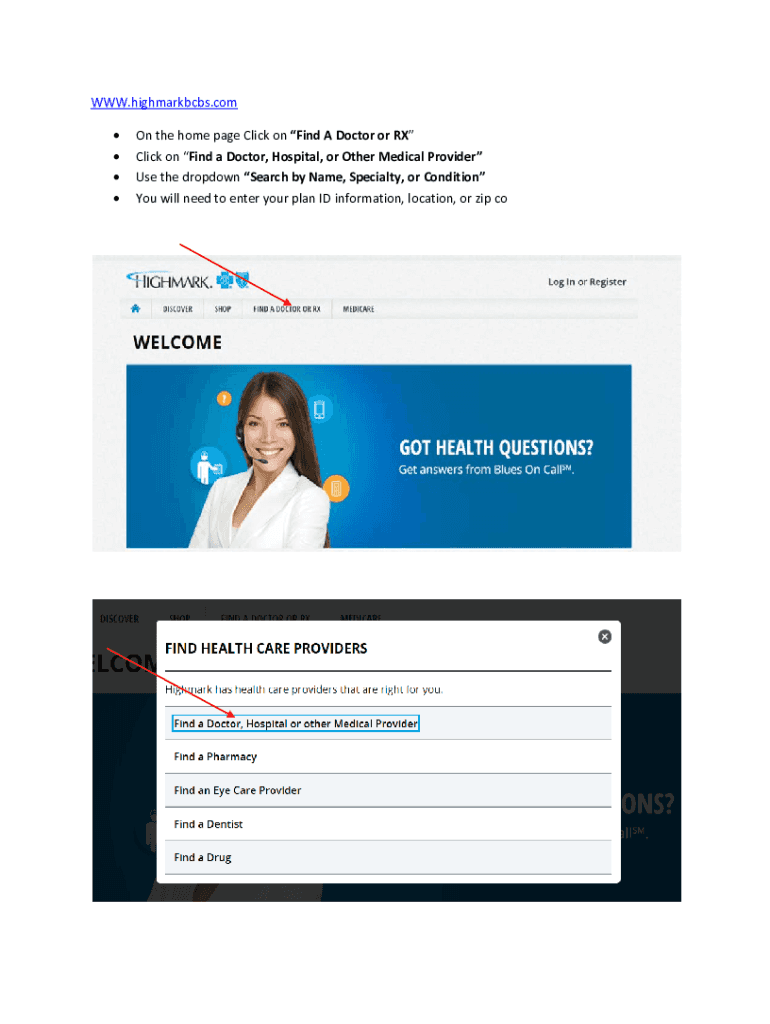Fillable online on the home page click on find a doctor or rx fax email