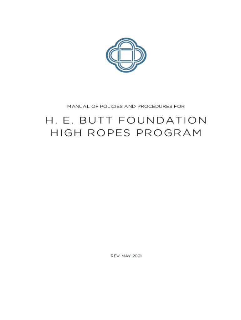 Fillable Online H. E. BUTT FOUNDATION HIGH ROPES PROGRAM Fax Email ...
