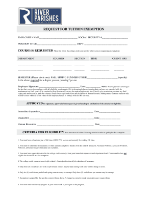 Fillable Online STATE EMPLOYEE TUITION FEE WAIVER FORM Fax Email Print ...