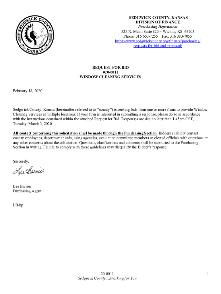 Fillable Online Sedgwick County, Kansas (hereinafter referred to as