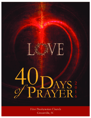 Fillable Online TABLE OF CONTENTS HOW TO USE THIS 40-DAY PRAYER ... Fax ...