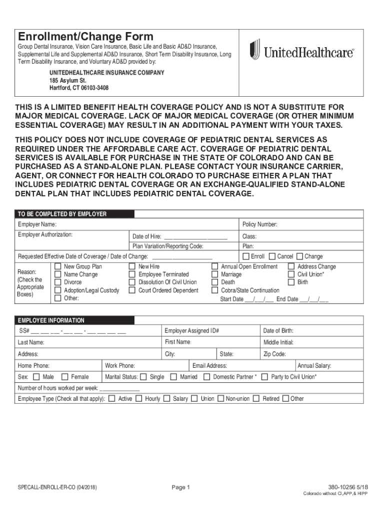 Fillable Online Specialty Enrollment Form Fax Email Print pdfFiller