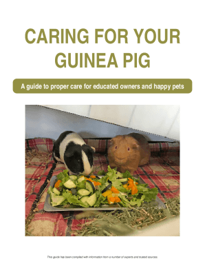 Fillable Online Guinea Pig Care Sheet: Food, Habitat &amp; Health Fax Email ...