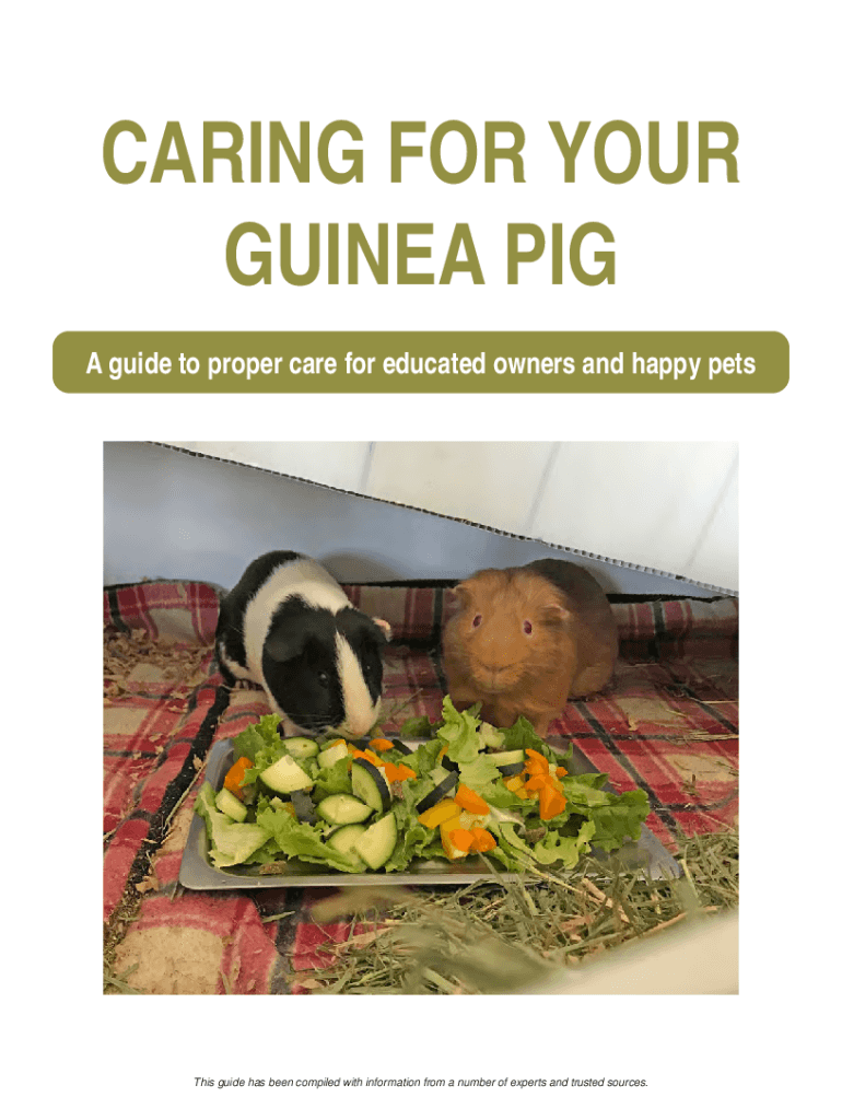 Fillable Online Guinea Pig Care Sheet: Food, Habitat &amp; Health Fax Email ...