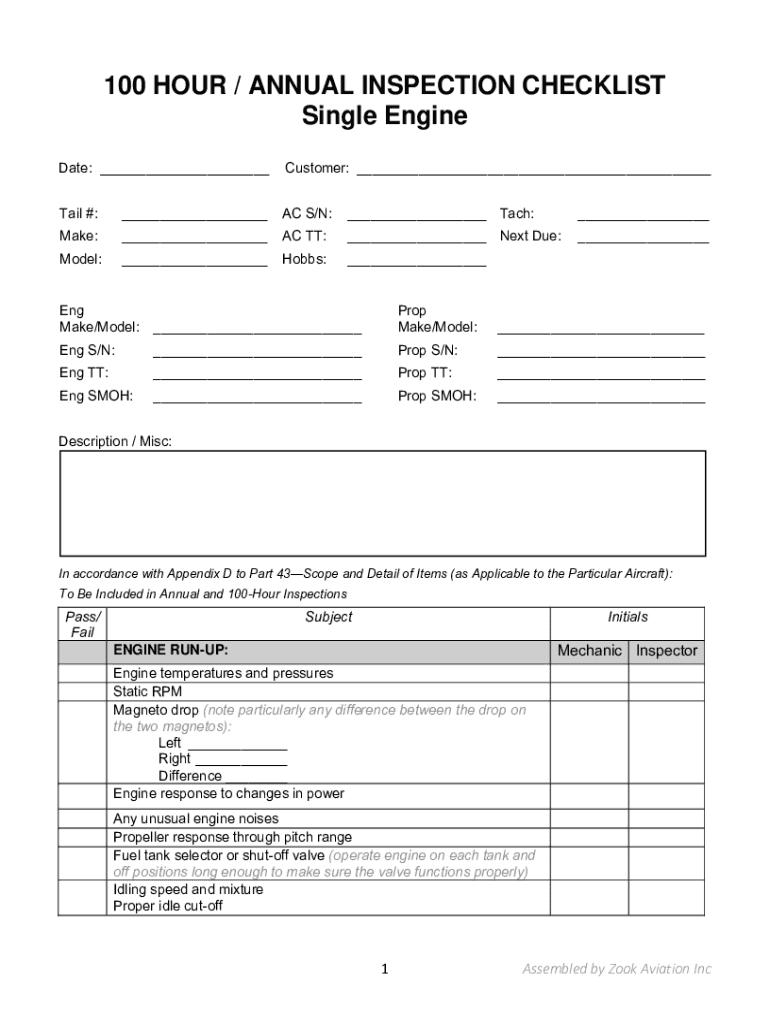fillable-online-single-engine-100-hour-annual-checklist-fax-email-print