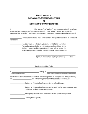 hipaa notice of privacy practices